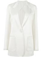 Helmut Lang Patch Pocket Blazer, Women's, Size: 6, Nude/neutrals, Viscose/wool/silk/cotton