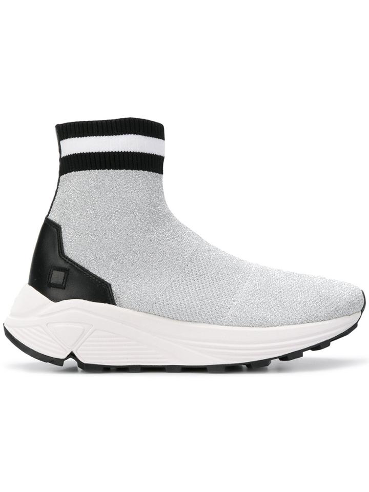 D.a.t.e. Dafne Sock Sneakers - Metallic