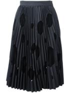 Msgm Polka Dot Pleated Skirt - Grey