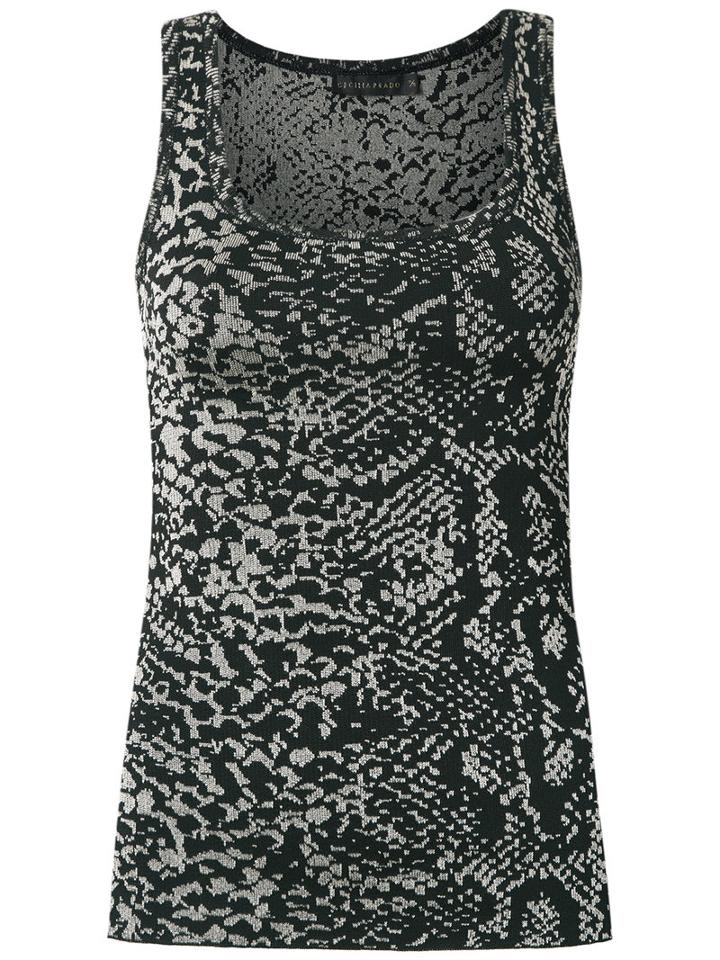 Cecilia Prado - Knitted Tank - Women - Acrylic/lurex/viscose - P, Grey, Acrylic/lurex/viscose