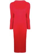 Pleats Please By Issey Miyake Pleated Midi Dress - Red