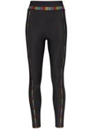 Adam Selman Sport Embellished Performance Leggings - Black