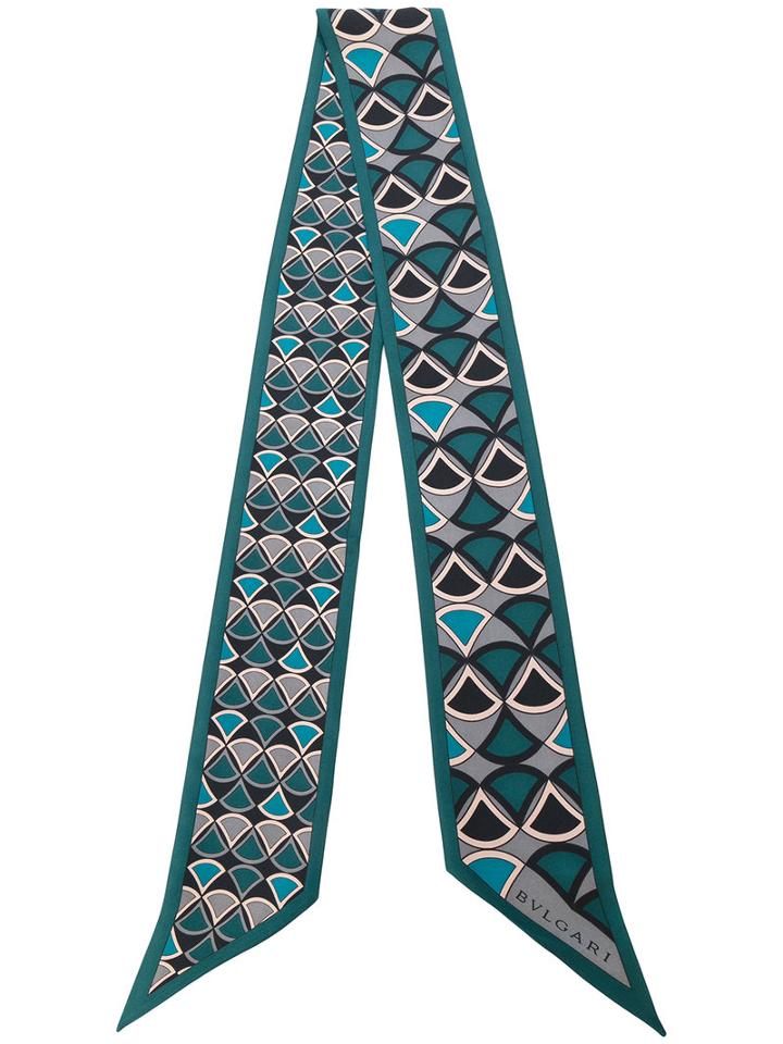 Bulgari - Printed Scarf - Women - Silk - One Size, Green, Silk