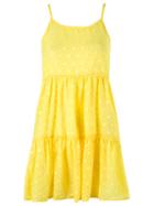 Blue Man Jacquard Beach Dress, Women's, Size: M, Yellow/orange, Polyester