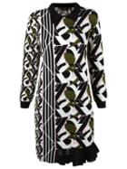 Gig Geometric Pattern Knit Dress, Women's, Size: G, Lurex/polyamide/viscose