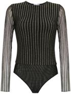 Nk Lurex Knit Bodysuit - Black