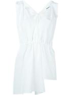 Jil Sander Asymmetric Sleeveless Top, Women's, Size: 38, White, Cotton