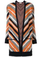 A.brand Casaco Listras Diagonais - Off White/verde/ Café/ Laranja -