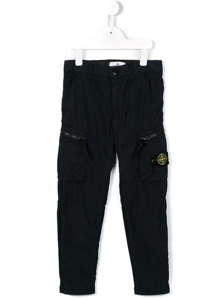Stone Island Kids Cargo Trousers, Boy's, Size: 12 Yrs, Blue