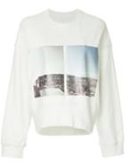 Song For The Mute Cropped Loose Sweatshirt - White