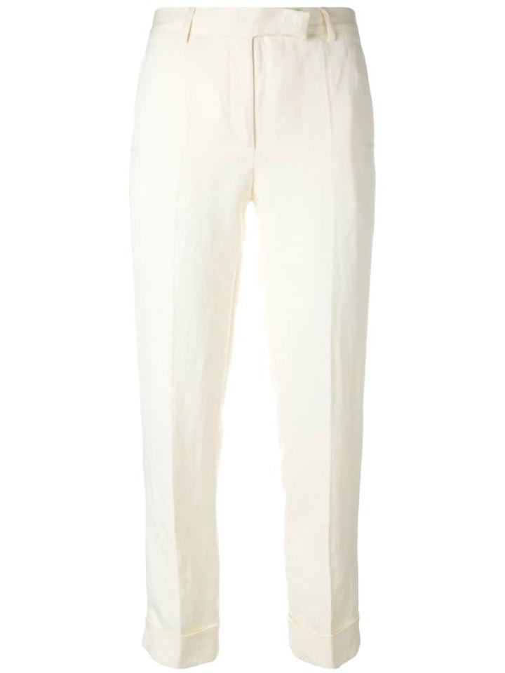 Philosophy Di Lorenzo Serafini Folded Hem Cropped Trousers - Neutrals
