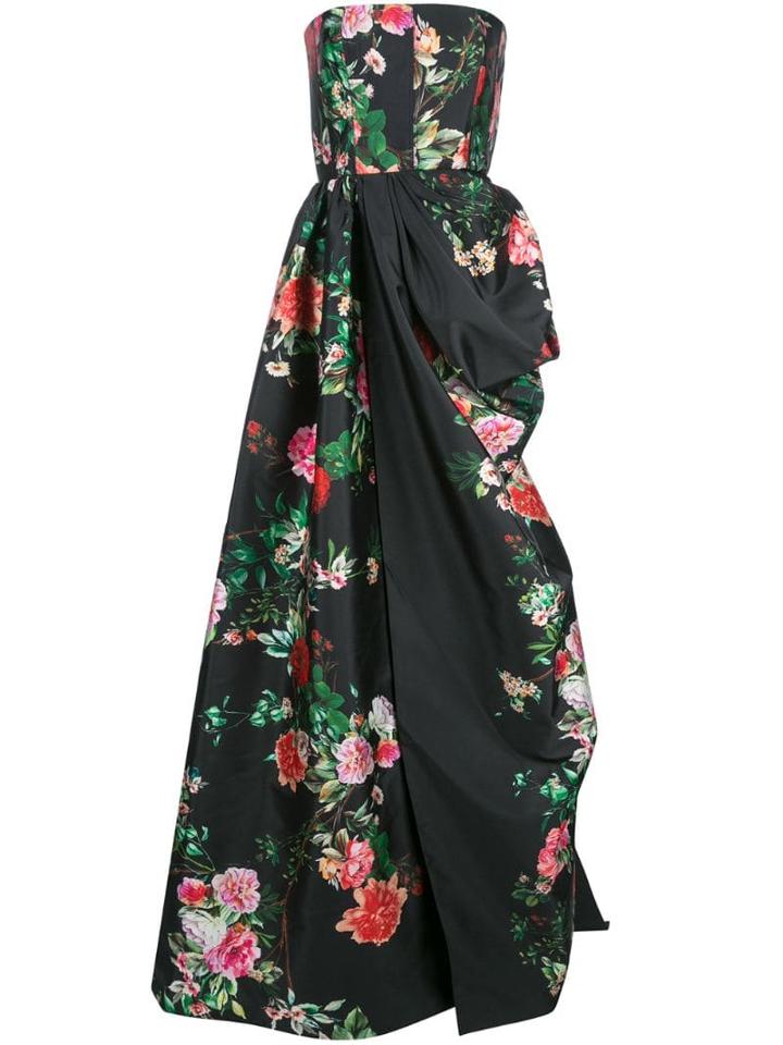 Alex Perry Floral Alex Gown - Black