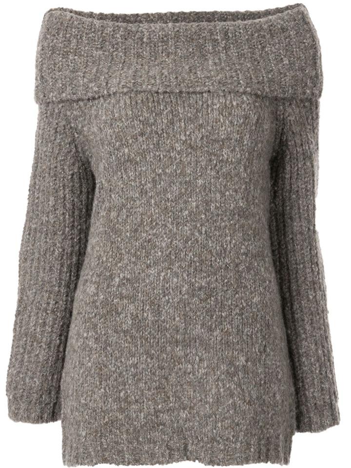 Snobby Sheep Off The Shoulder Jumper - Brown