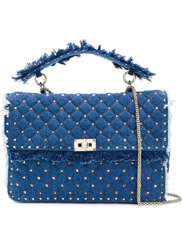 Valentino Rockstud Spike Shoulder Bag - Blue