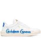 Golden Goose Deluxe Brand Logo Print Sneakers - White