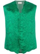 Versace Pre-owned Floral Print Vest - Green