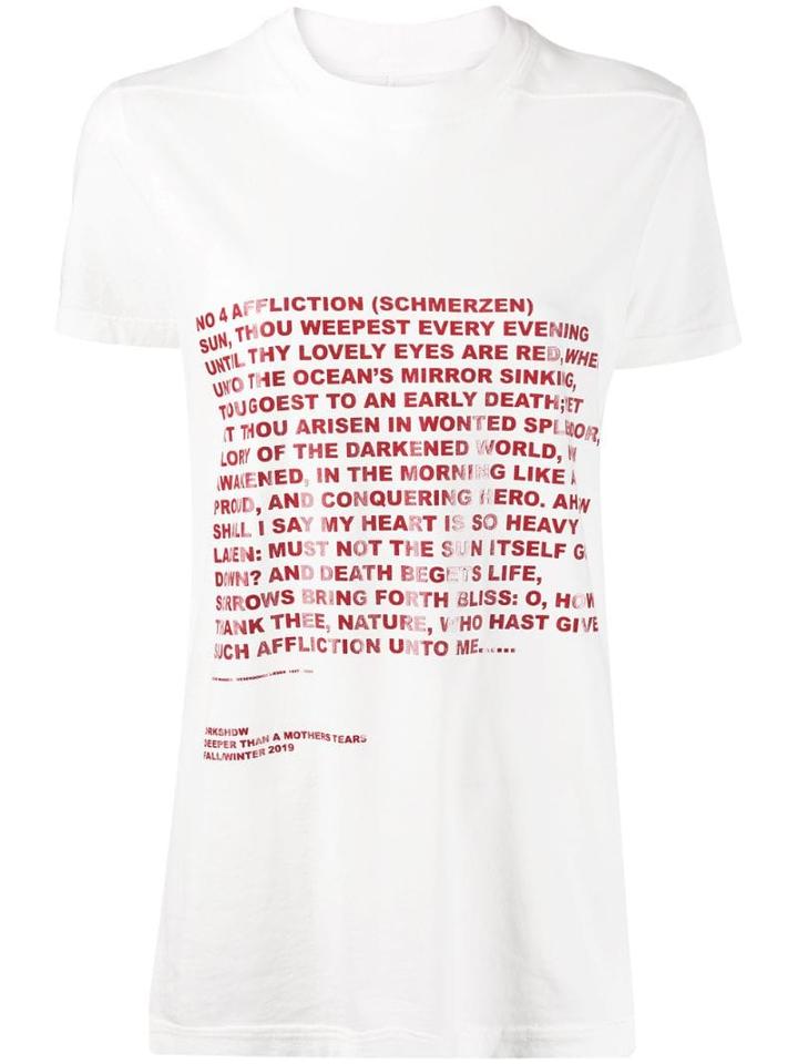 Rick Owens Drkshdw Deeper Than A Mother's Tears T-shirt - White