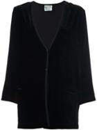 Forte Forte Velvet Pocket Cardigan, Women's, Size: 0, Black, Viscose/silk