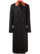 Yang Li - Pointed Lapels Double-breasted Coat - Men - Cotton/viscose - 50, Black, Cotton/viscose