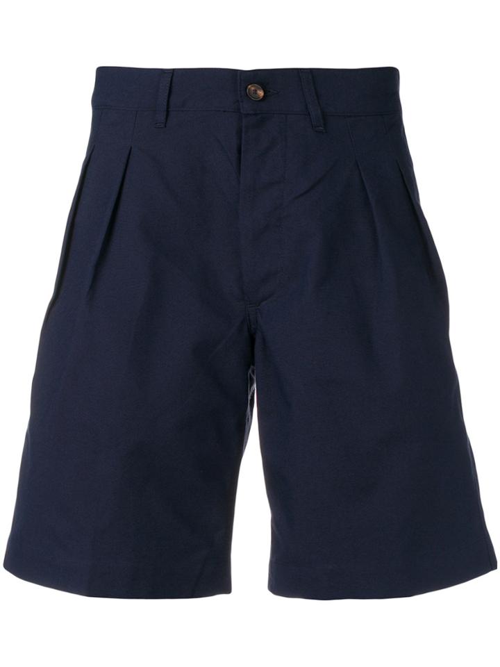 Doppiaa Wide Leg Chino Shorts - Blue