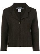 Chanel Vintage Long-sleeve Zipped Jacket - Brown