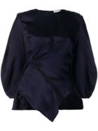 Palmer / Harding Gathered Waist Blouse - Blue