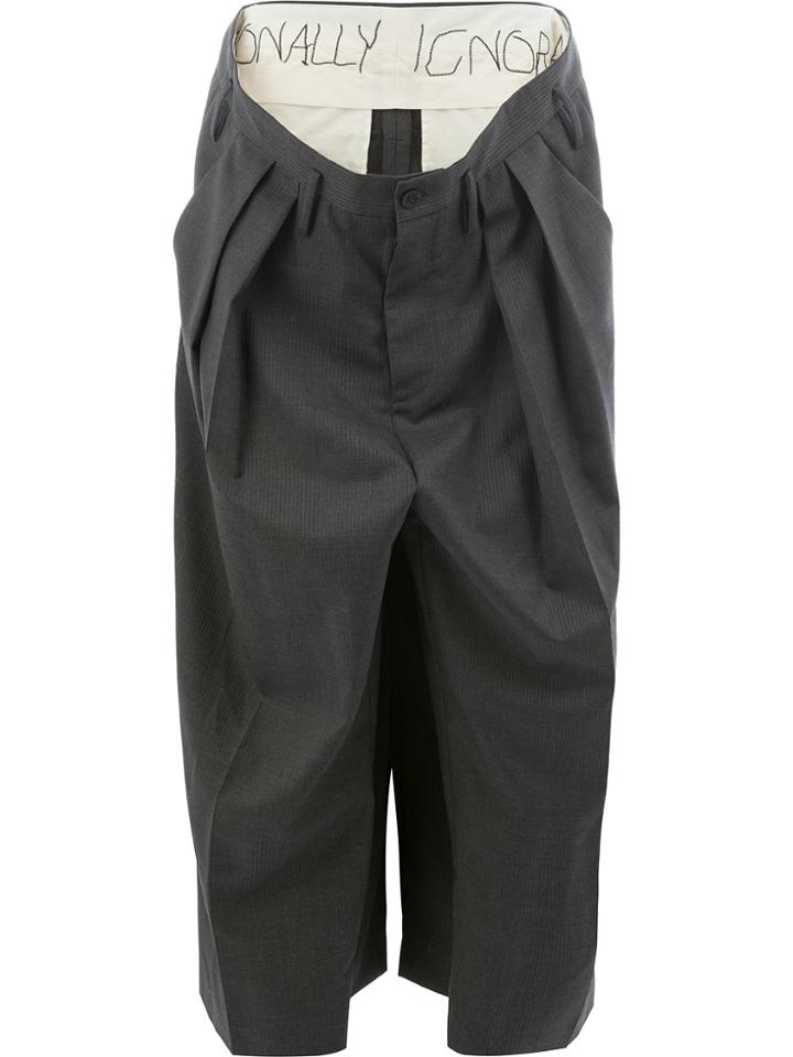 Moohong Deconstructed Panelled Trousers - Grey