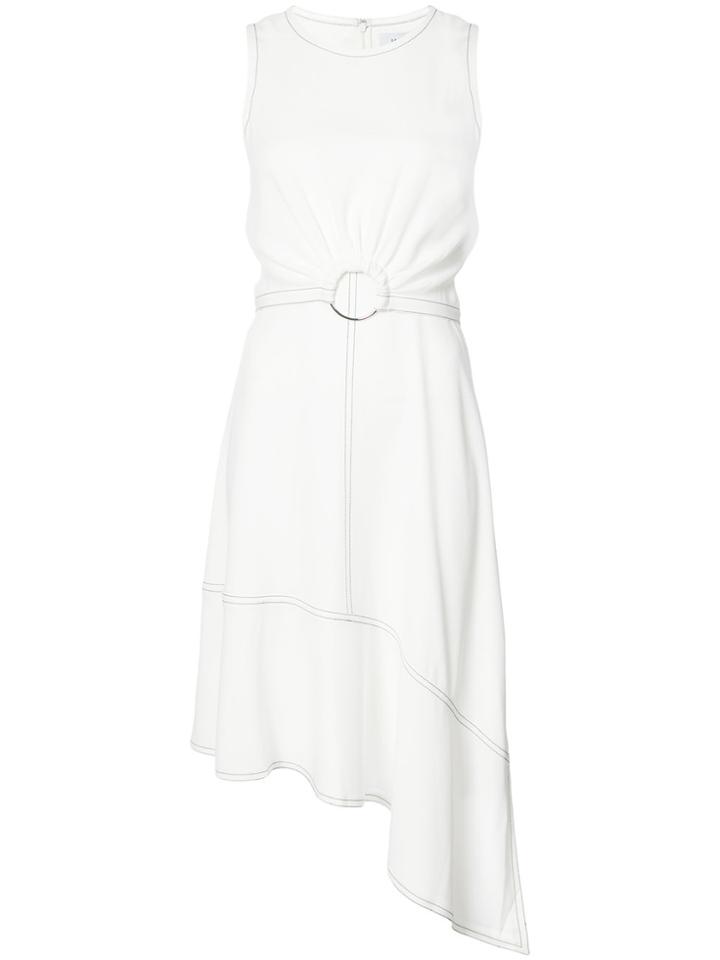 Derek Lam 10 Crosby Sleeveless Dress With Ring Detail - White
