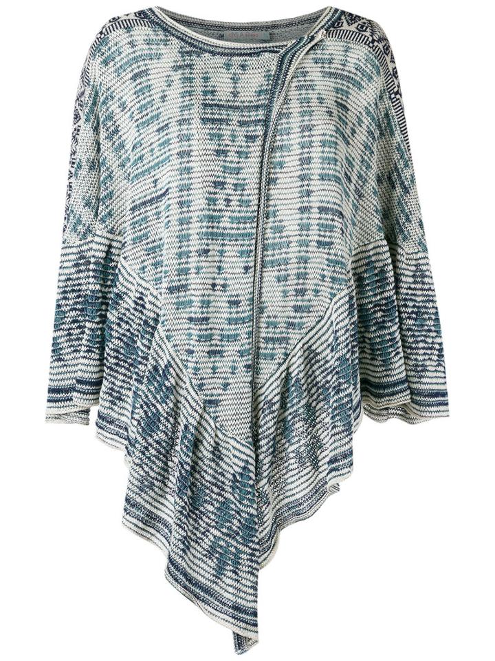 Cecilia Prado - Knit Poncho - Women - Acrylic/lurex/viscose - One Size, White, Acrylic/lurex/viscose