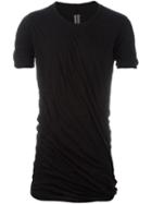 Rick Owens Ruched T-shirt, Men's, Size: Xl, Black, Cotton