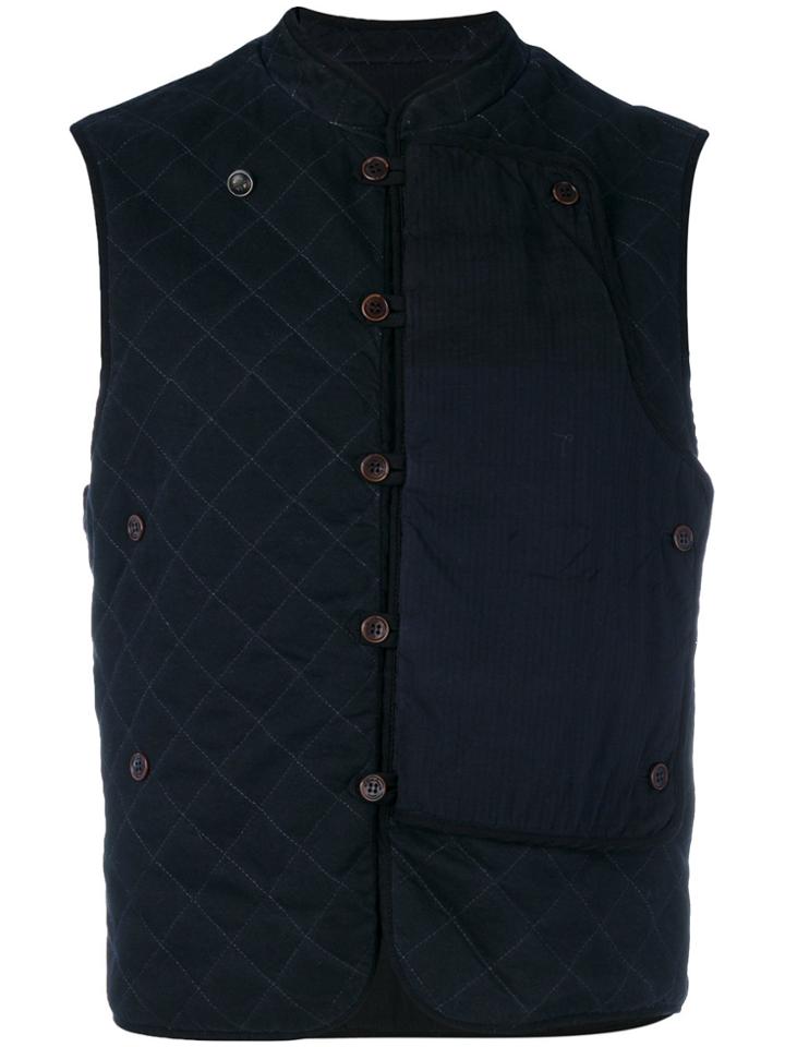 Al Duca D'aosta 1902 Quilted Gilet - Blue