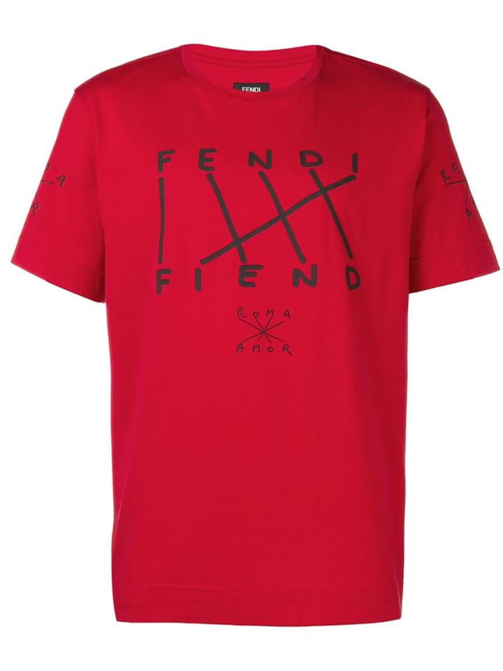 Fendi Logo T-shirt - Red