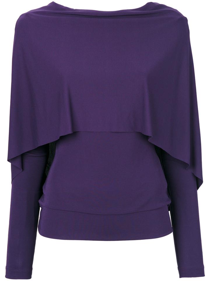Roland Mouret Layered Blouse - Pink & Purple