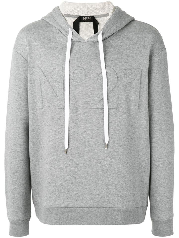 No21 - Logo Hoodie - Men - Cotton/polyamide - M, Grey, Cotton/polyamide
