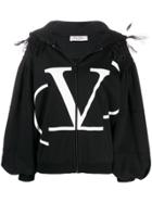 Valentino Feather Fringe V Jacket - Black