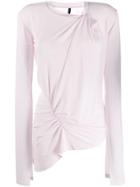 Unravel Project Asymmetric Long Sleeve Top - Pink