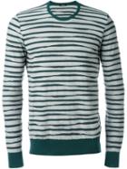 Roberto Collina Exposed Seam Striped Sweatshirt