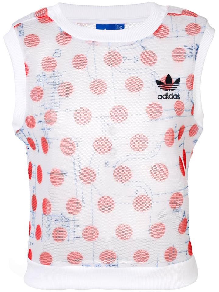 Adidas Embroidered Tank Top - White