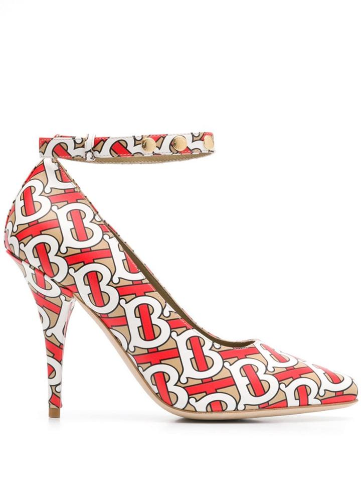 Burberry Triple Stud Monogram Pumps - Neutrals