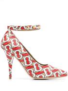Burberry Triple Stud Monogram Pumps - Neutrals