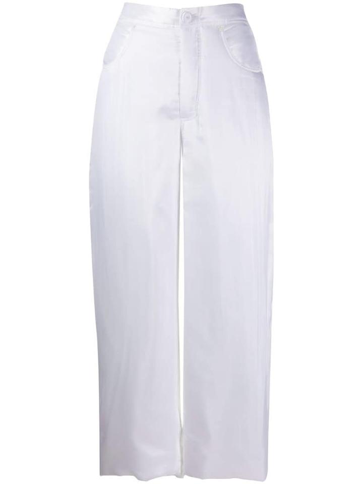 Mm6 Maison Margiela High-waist Padded Trousers - White
