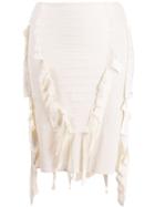 Gucci Pre-owned 2004's Fringed Pleated Skirt - Neutrals