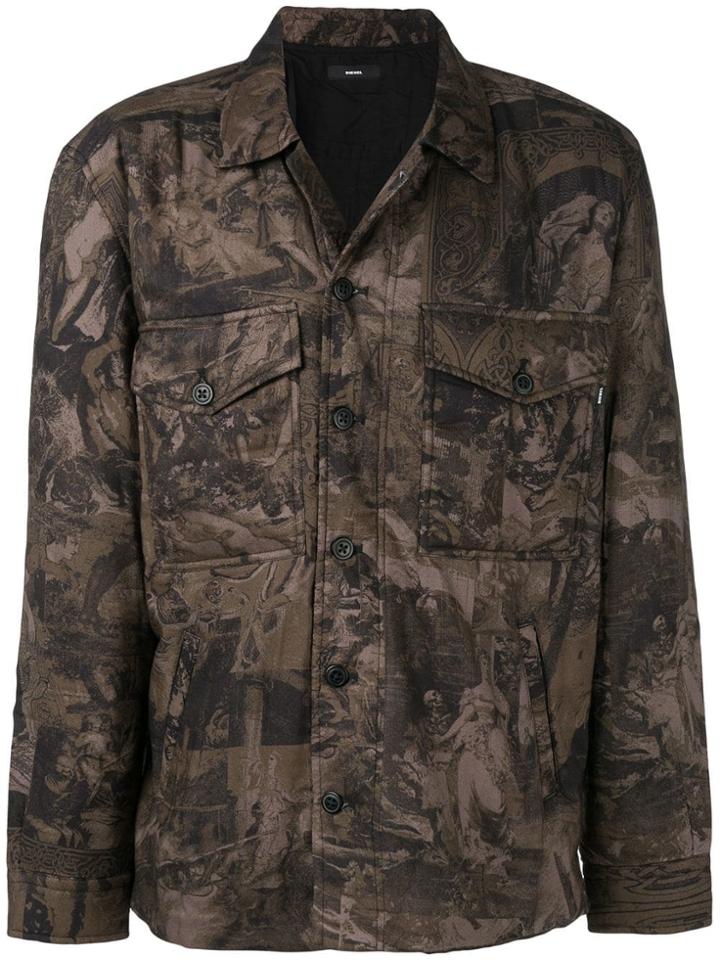Diesel S-late-padd-a Jacket - Green