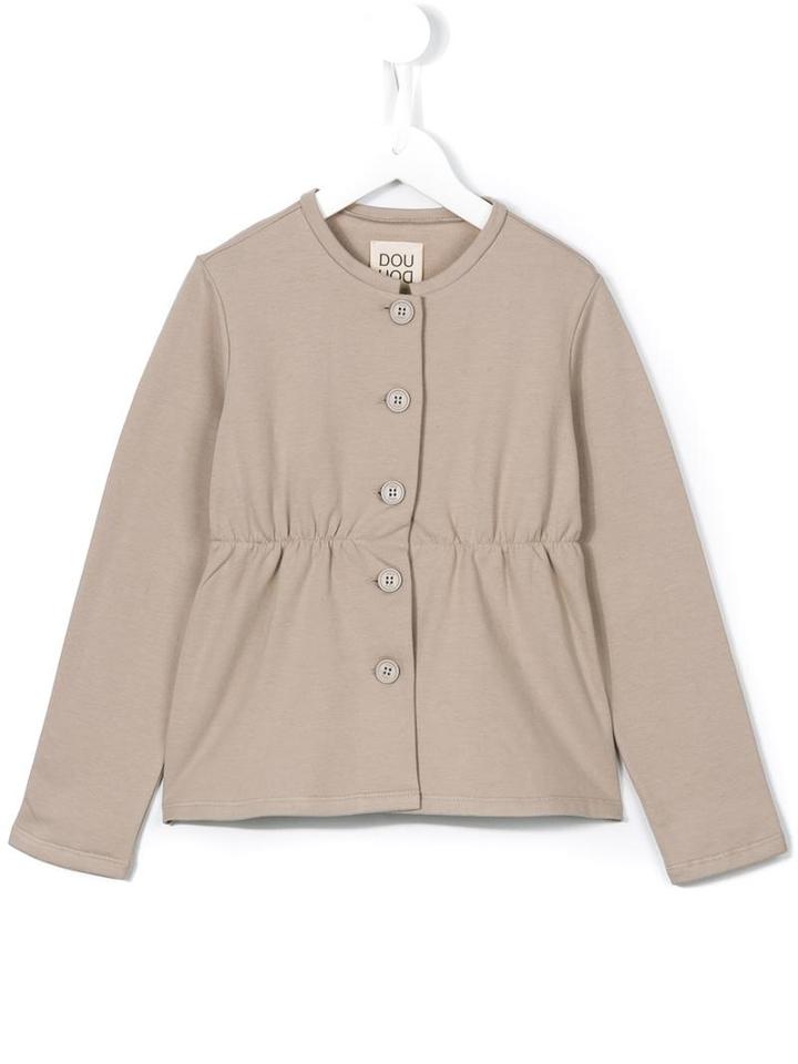 Douuod Kids Round Neck Cardigan, Girl's, Size: 10 Yrs, Nude/neutrals