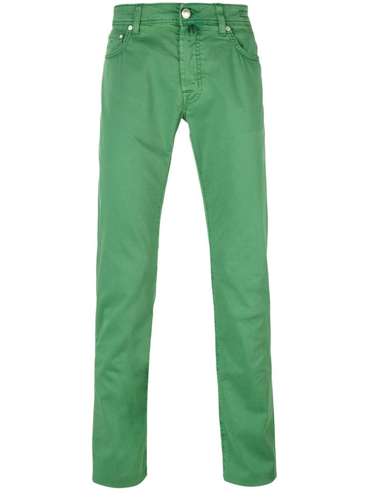 Jacob Cohen Straight Leg Trousers - Green
