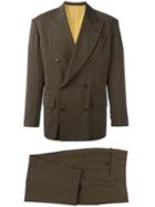 Jean Paul Gaultier Vintage Pinstriped Suit, Men's, Size: 50, Green