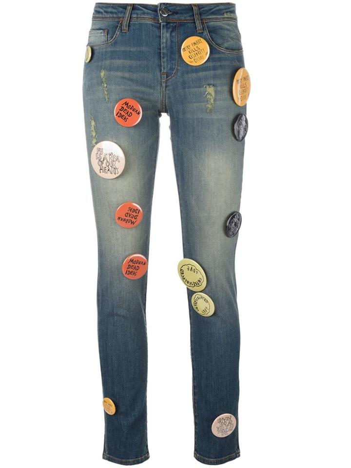 Each X Other Pin Buttons Embellished Jeans - Blue