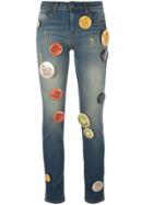 Each X Other Pin Buttons Embellished Jeans - Blue