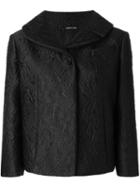 Maison Margiela Floral Cloqué Jacket, Women's, Size: 42, Black, Polyester/silk/polyamide