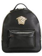 Versace Medusa Backpack, Black, Calf Leather
